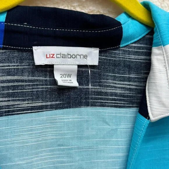 16W + 20W - LIZ CLAIBORNE - Stripe Polo Tank Midi Dress NEW - Picture 9 of 11